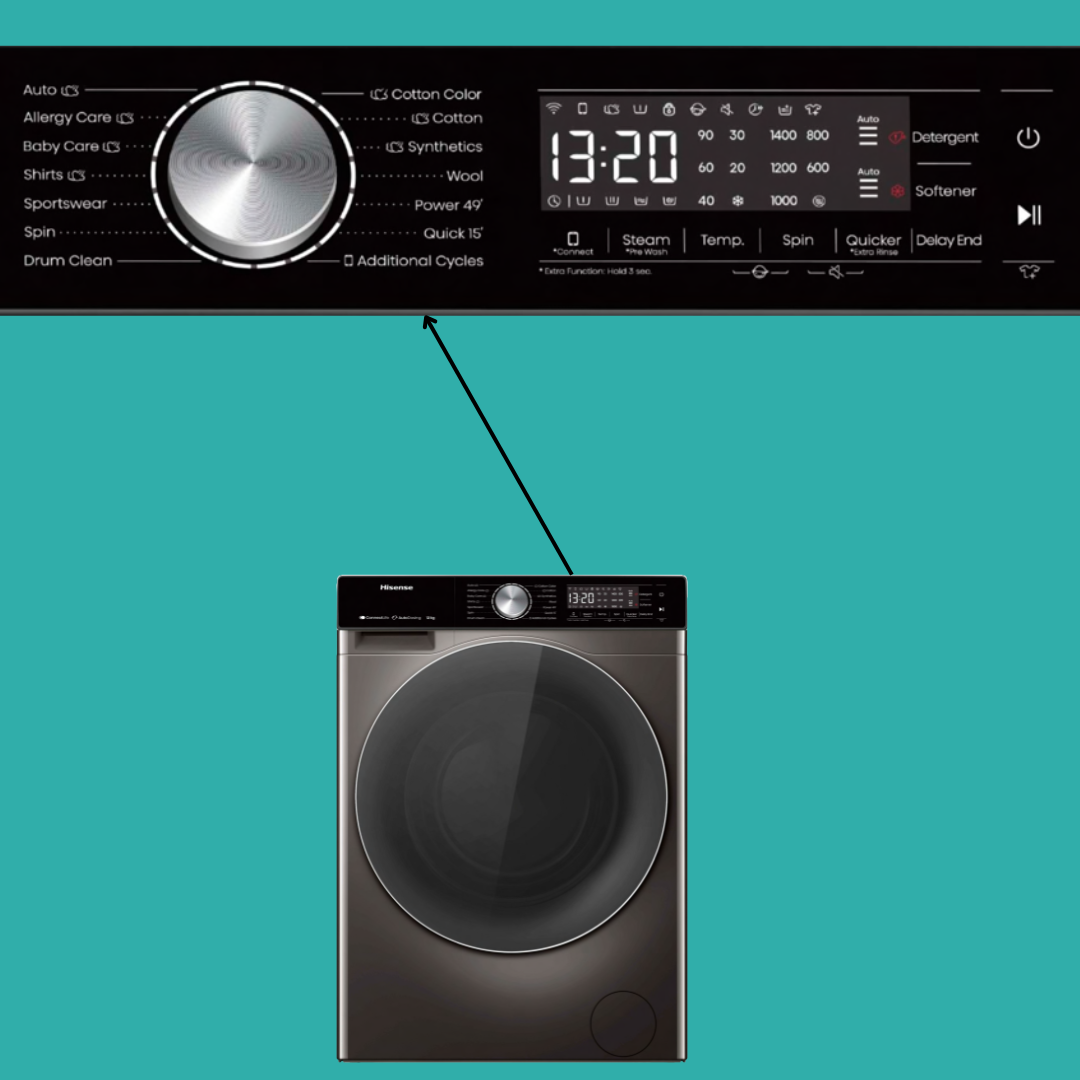 Hisense 8 Kg Front Load Inverter Washing Machine - WFQA8014-PVT001