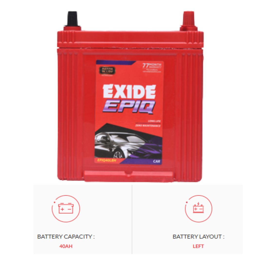 Exide 12V-40AH Automotive Battery - FEPO-EPIQ40LBH