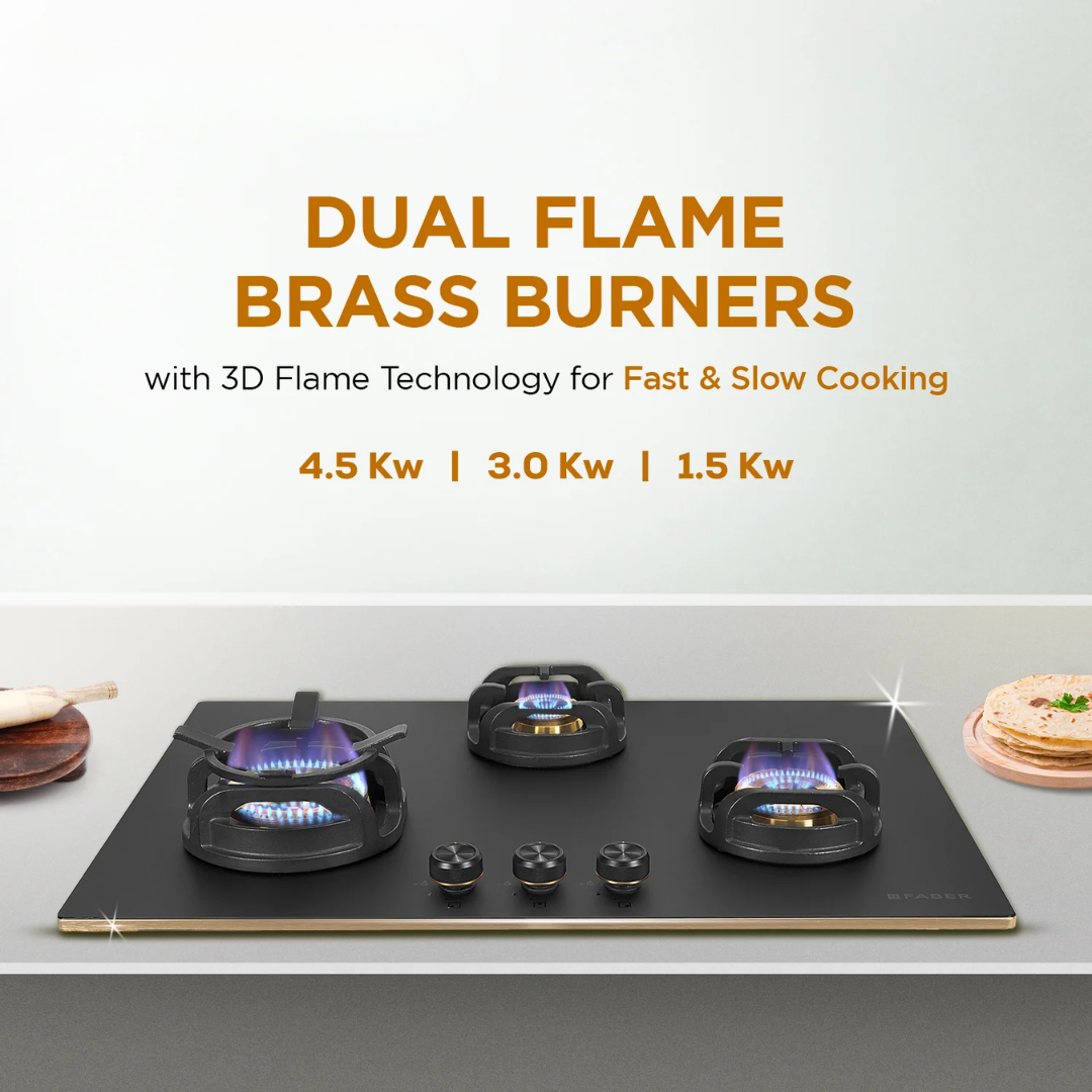 Dual Flame Brass Burners