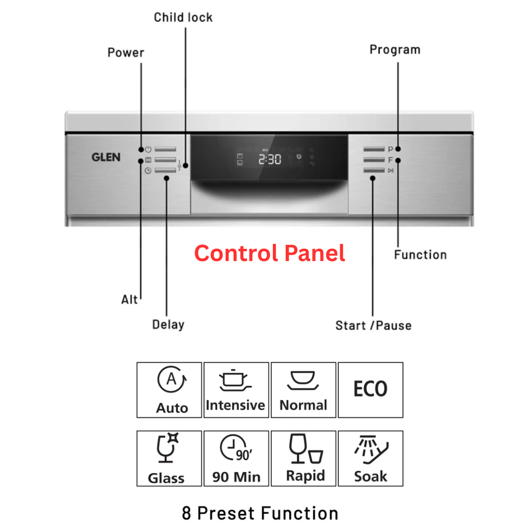 Glen 14 Place Setting Built-In Dishwasher - DW-7735M