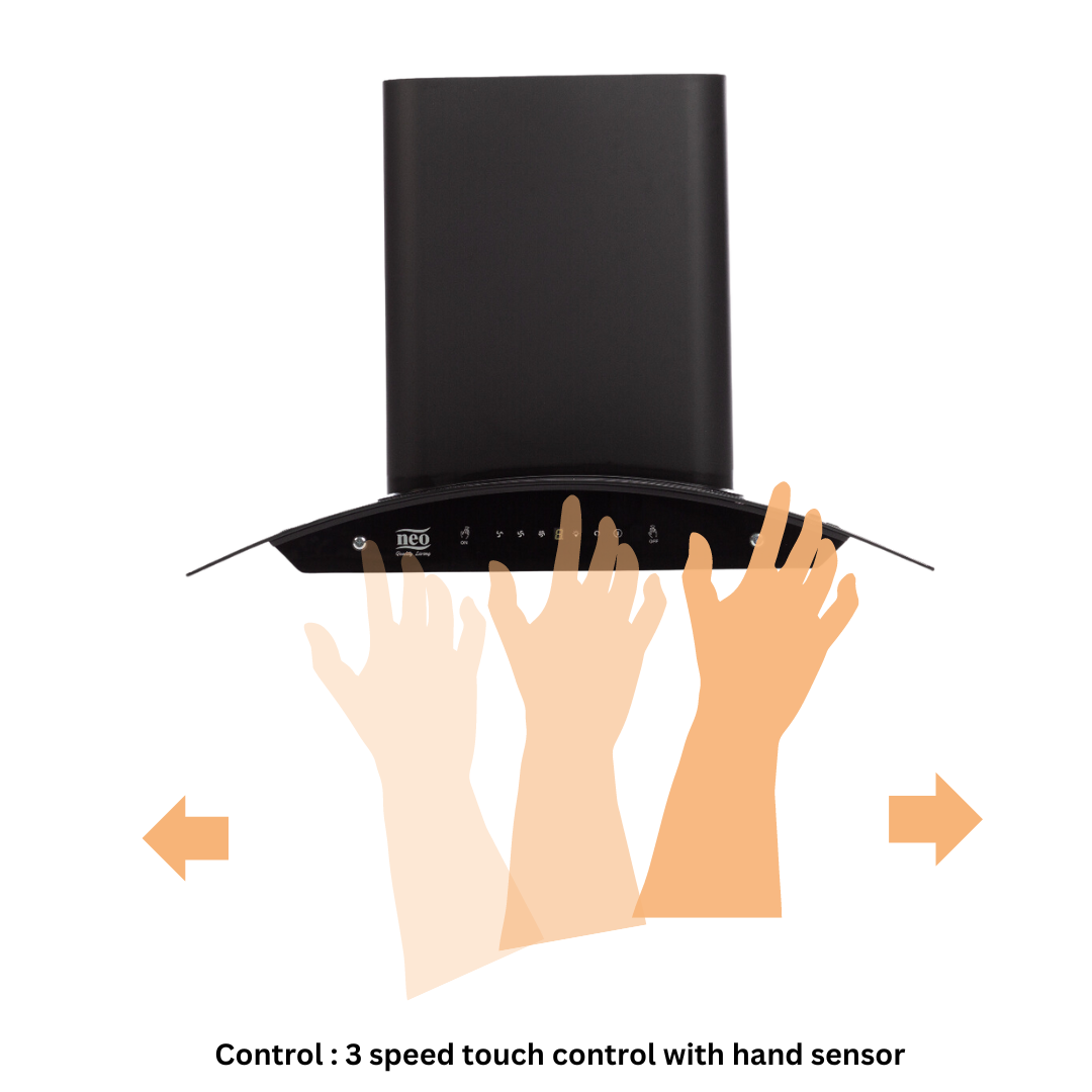 Neo 90 cm Filterless Wall Mount Chimney - Maxima 