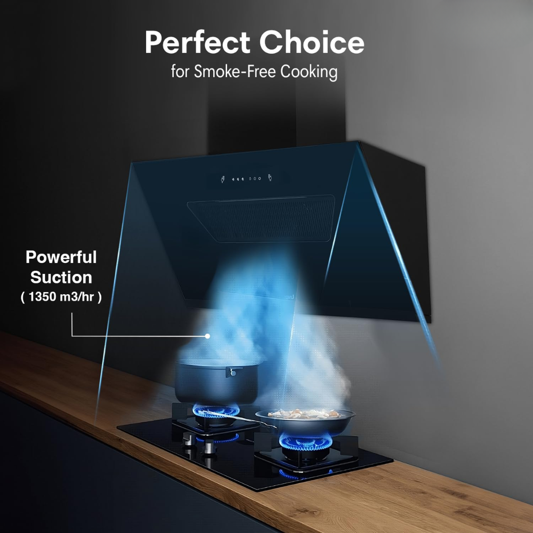 Livpure Curved Glass Kitchen Chimney - ADOR 90
