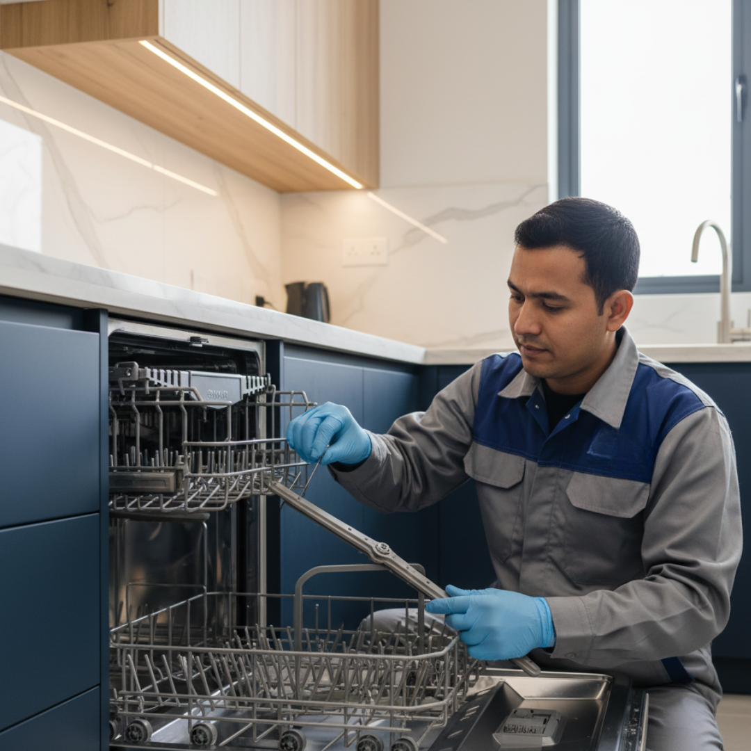 Professional dishwasher deep cleaning