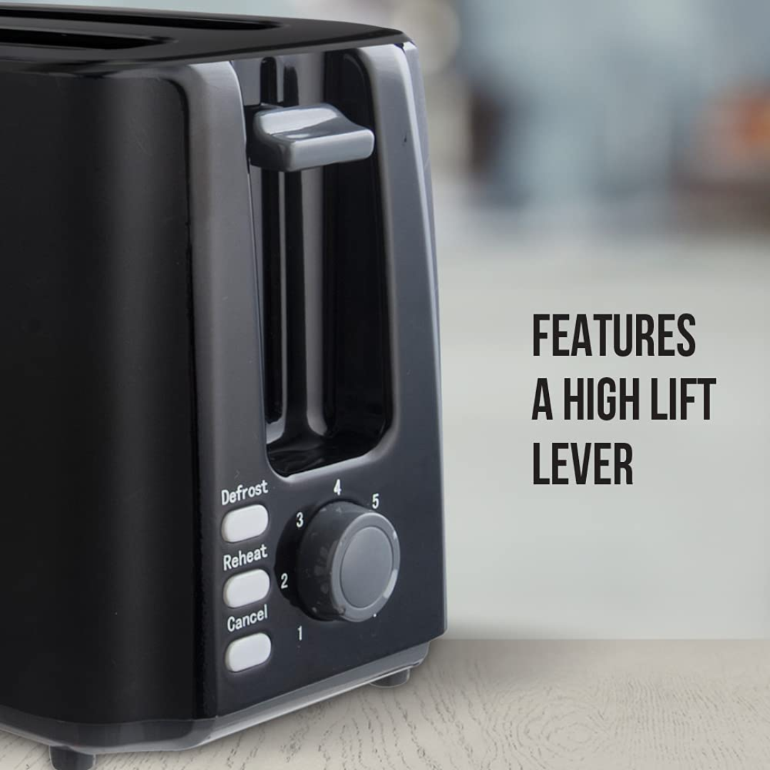 Havells Crisp Plus 750 Watts Pop up Toaster (Black) - GHCP