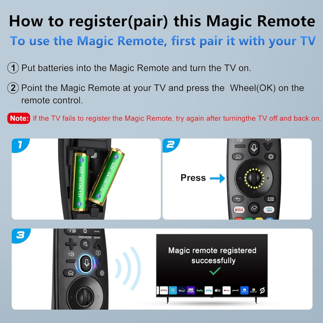 Voice Magic Replacement for LG-Smart-TV-Remote, AN-MR20GA for LG Smart TV Magic Remote, with Voice Recognition and Pointer Function