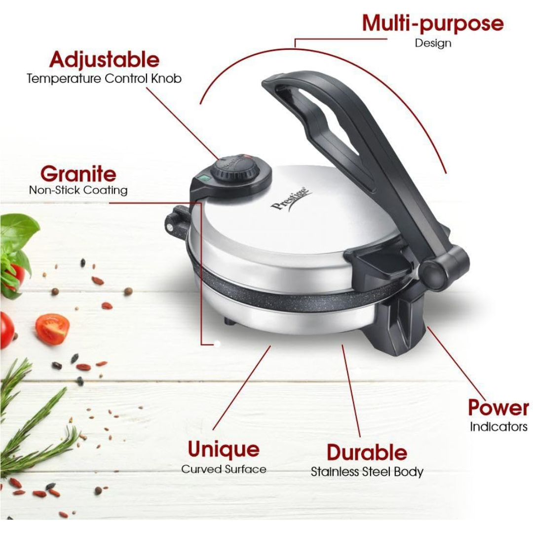 Prestige PRM 5.0 900W 8 Inch/Non Stick Coating/Adjustable Temp - 41034 PRM 5.0 Curved Plate