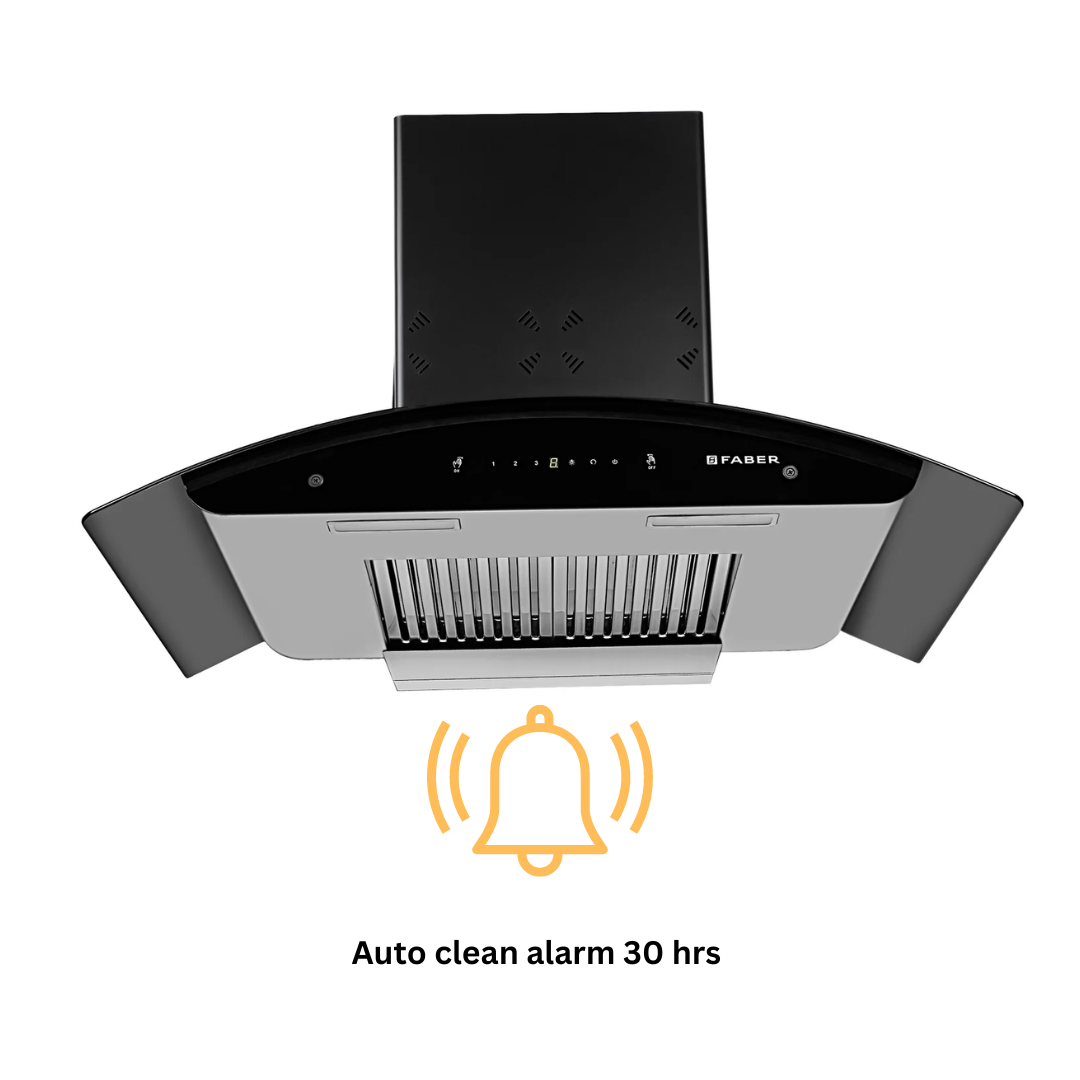 Faber 60 cm Auto Clean Baffle Filter Chimney - HOOD ELLORA 3D IN HC SC BF BK 60