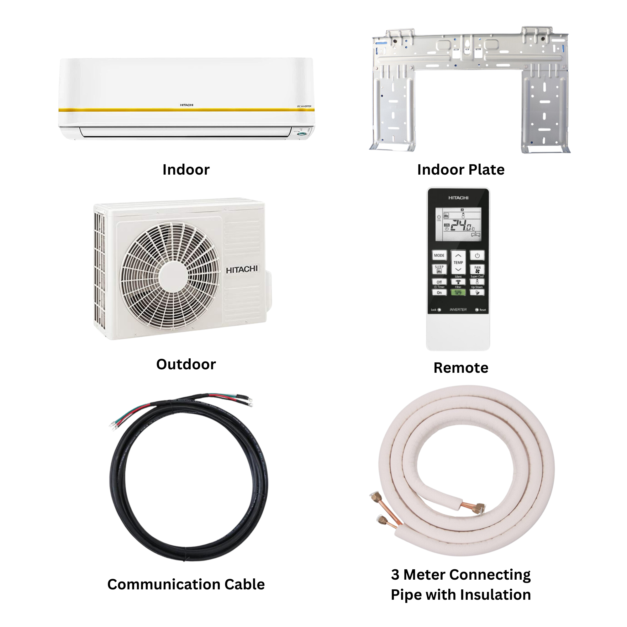 Hitachi 2.0 Ton Inverter Split Air Conditioner - KIYORA-RMRG422HFXO