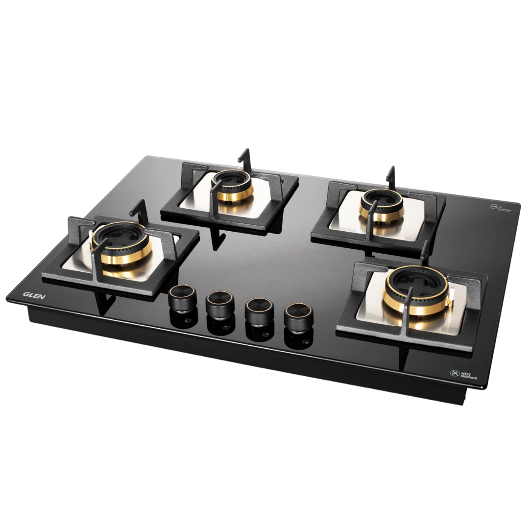 Glen 4 Burner Forged Brass Burner Cooktop - CT 1048 SQ GT BL FB AI