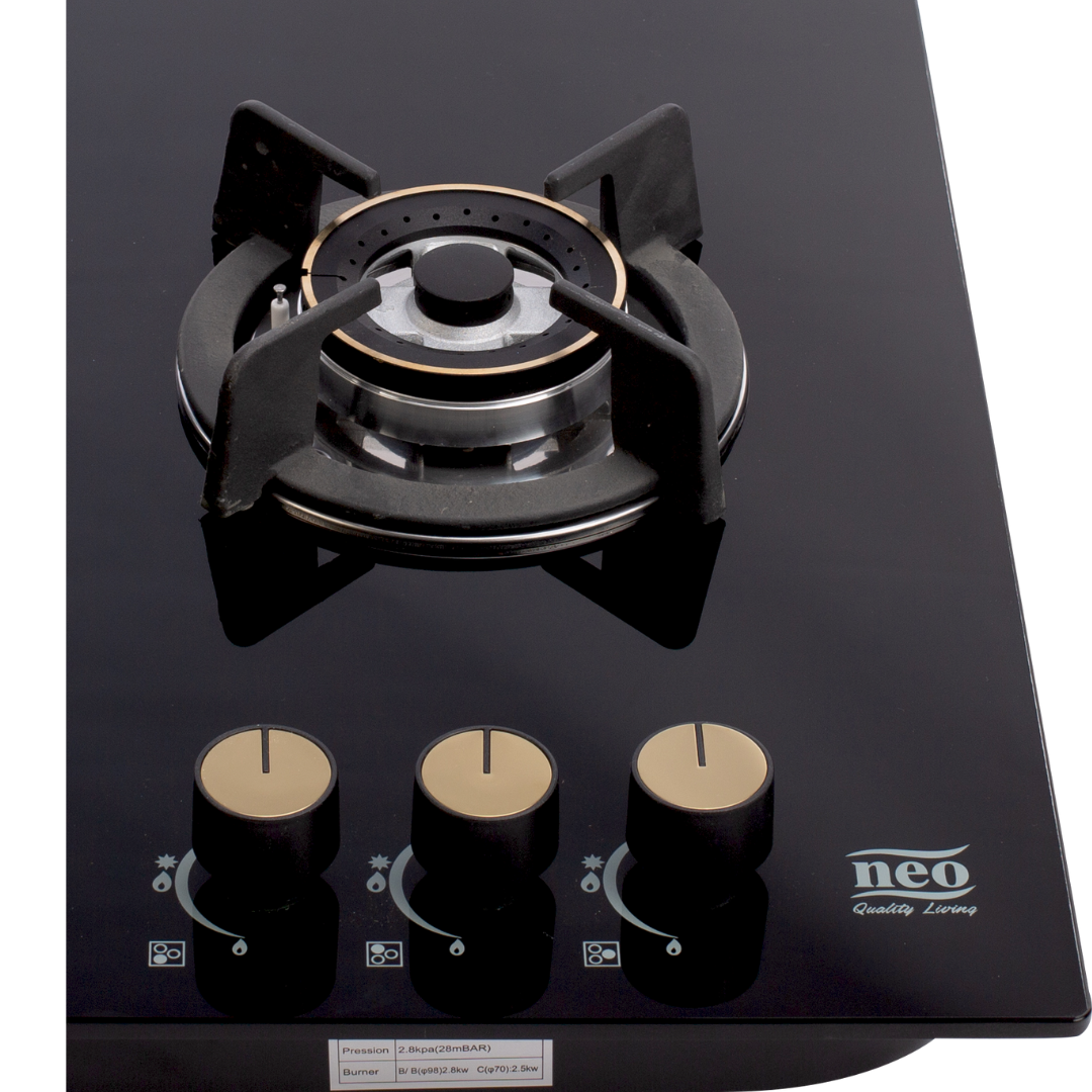 Neo 3 Burner Auto Ignition Gas Hob - 3B-60 