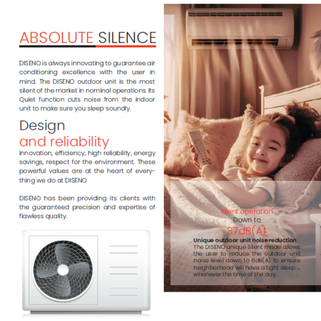 Diseno 1.0 Ton Wall Mount Inverter Air Conditioner - DSN12KIN24