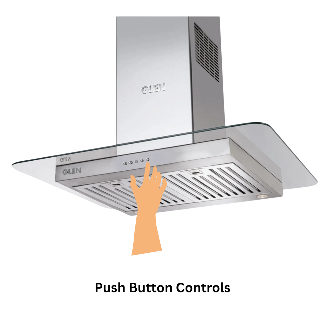 Glen 60 cm Pyramid Shape Baffle filter Kitchen Chimney - CH 6050 Junior DX BLK