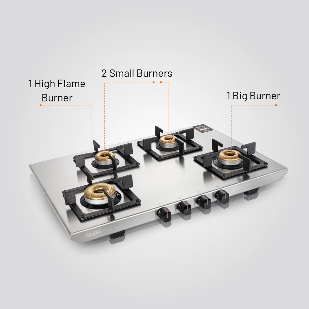Glen 4 Burner 73 cm Stainless Steel Cooktops - 1054 UT SS