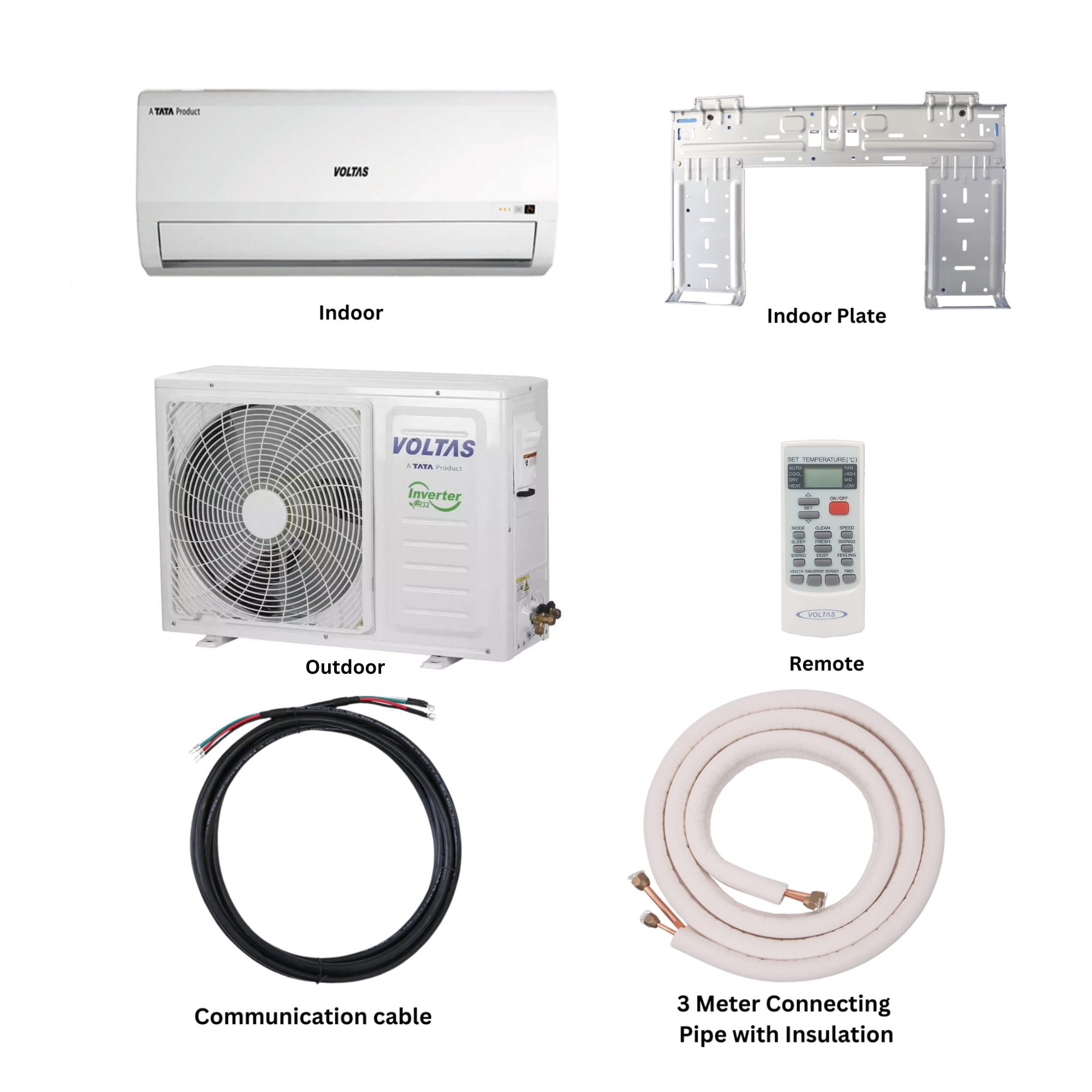 Voltas 1.0 Ton DC Inverter Wall Mount Split Type Air Conditioner