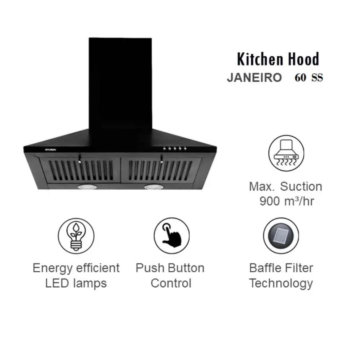 Hyundai kitchen Hood - JENERIO 60 SS (Electric Chimney)