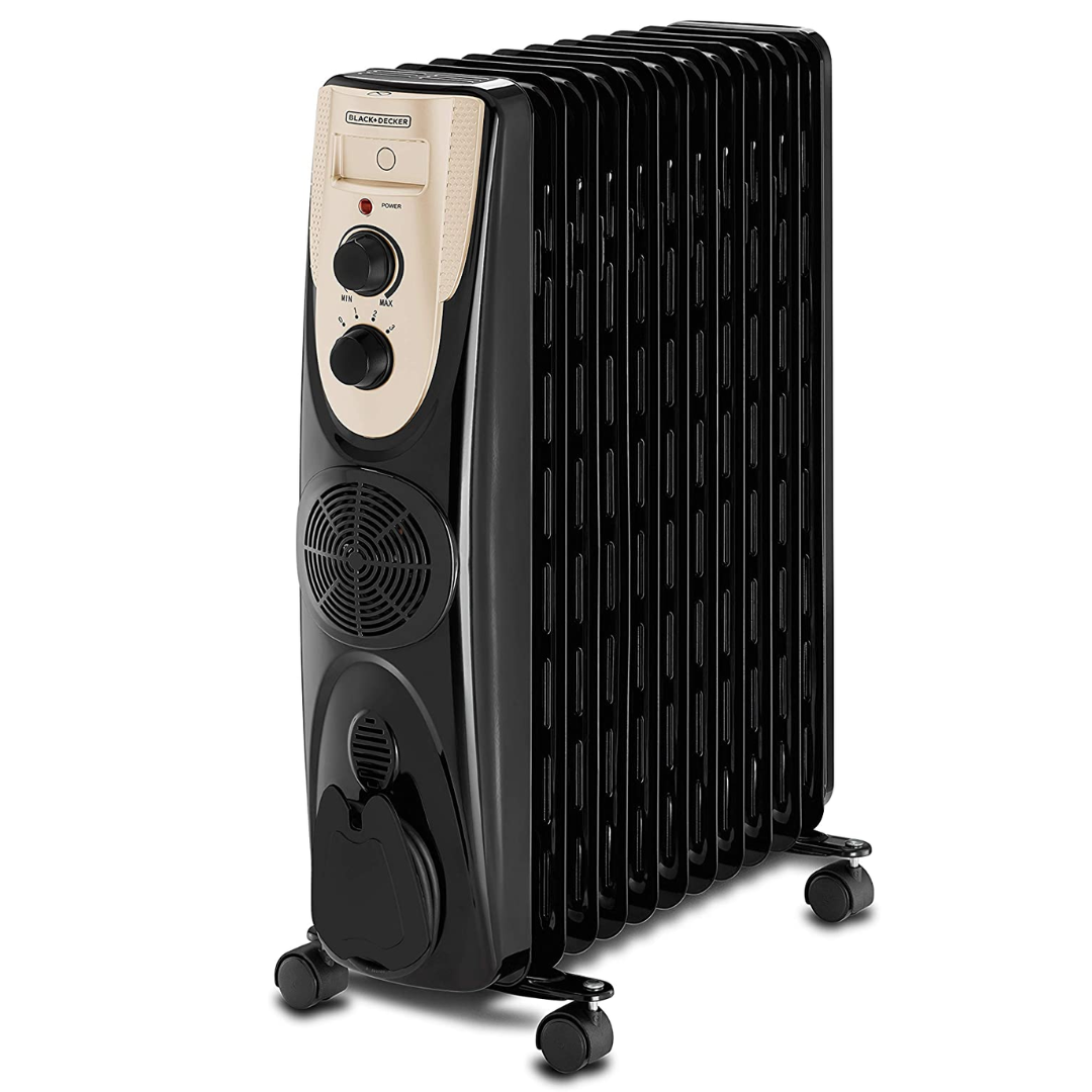 Black + Decker Oil Radiator Heater 11 Fin 2500W - OR011FD-B5
