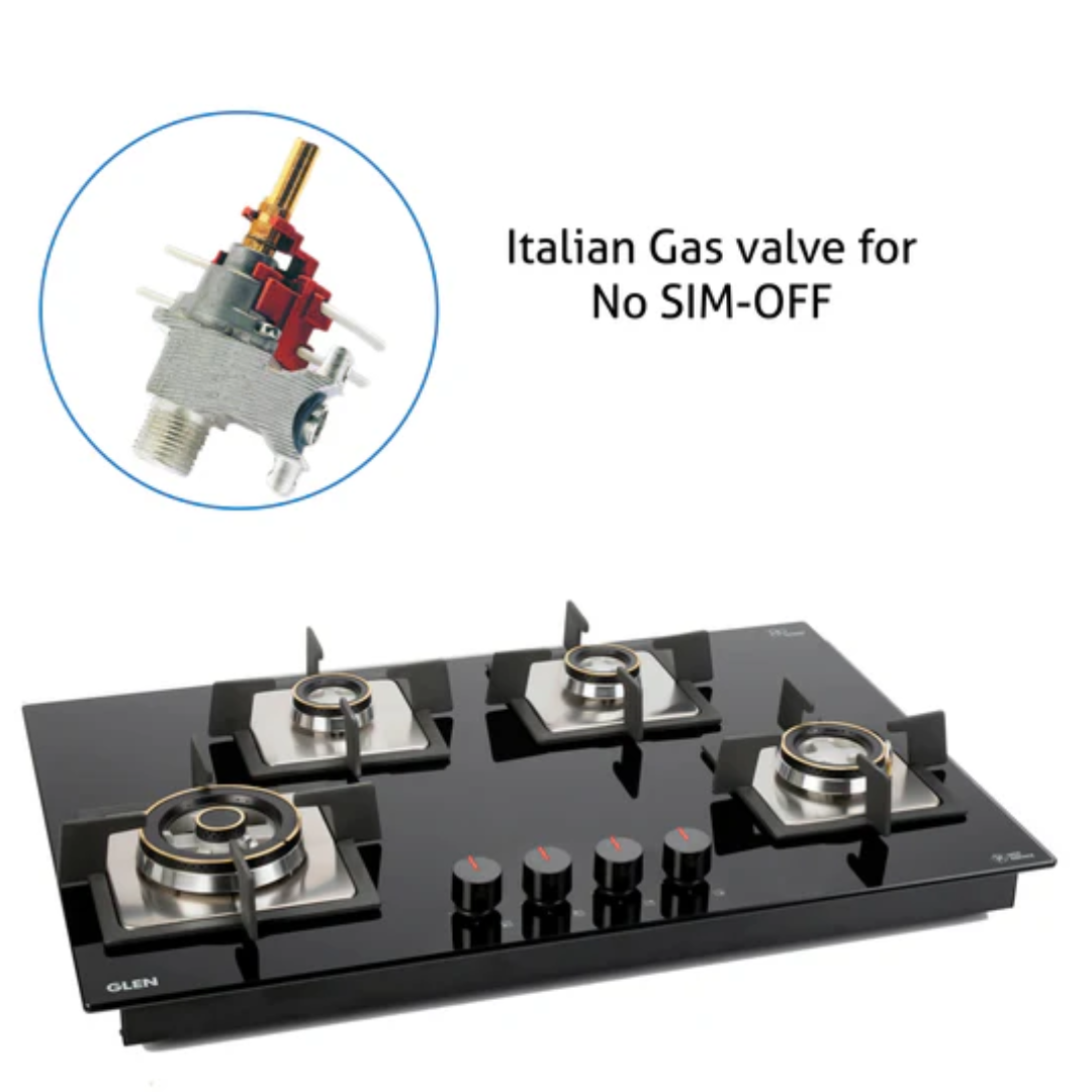 Glen 4 Burner Hob Top Stoves - BH 1074 SQ HT DB TR 77