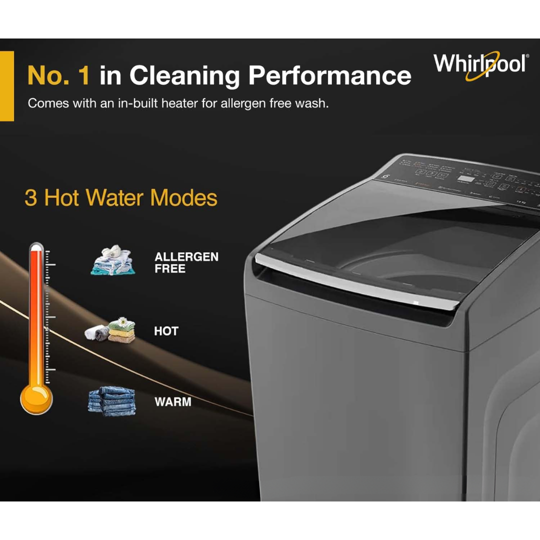 Whirlpool 8 Kg Automatic Top Load Washing Machine - STAINWASH PRO 8.0 GREY 10YRMW