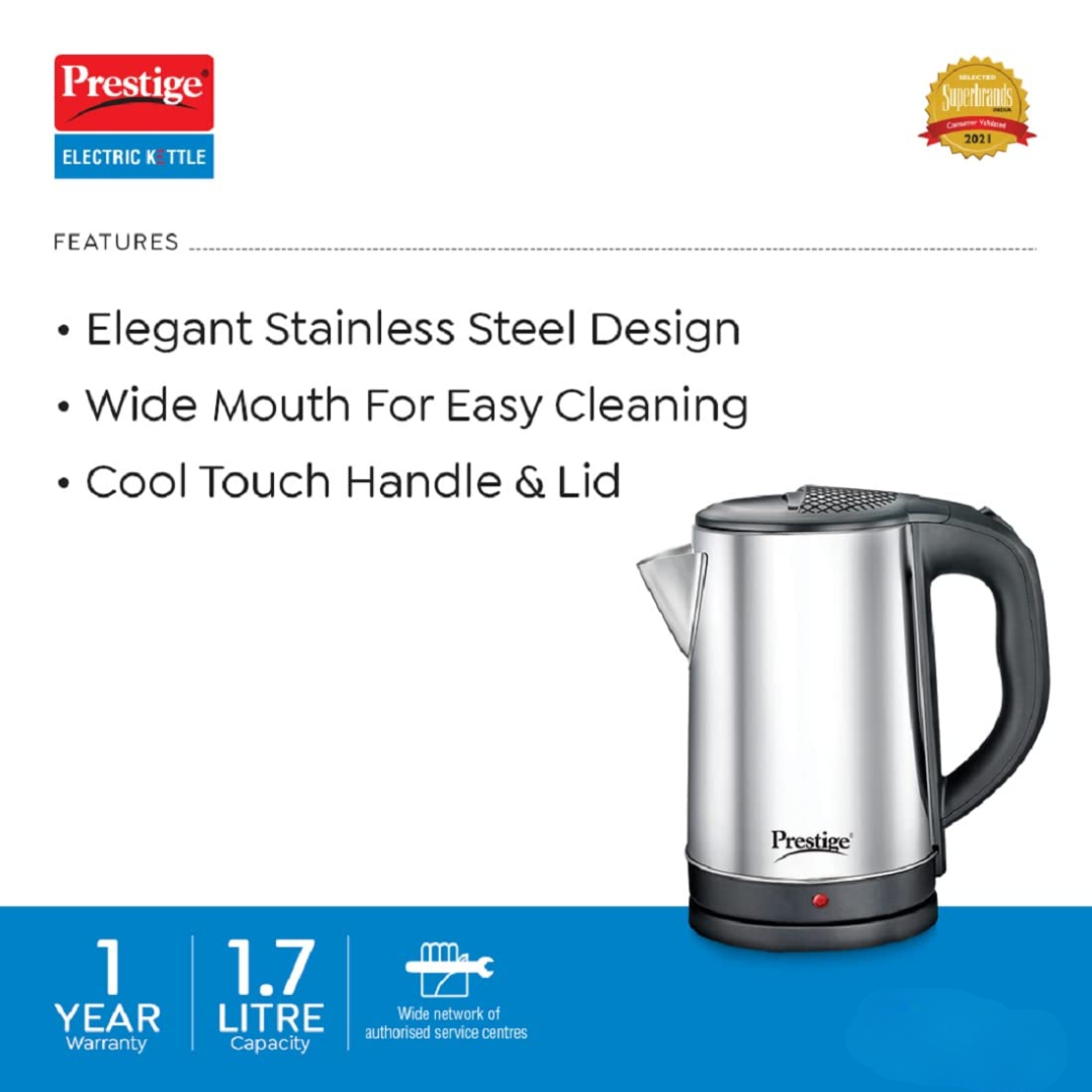 Prestige 1.8 Ltrs Automatic Cut-off Electric Kettle 1500W - 41588 PKOSS 1.8