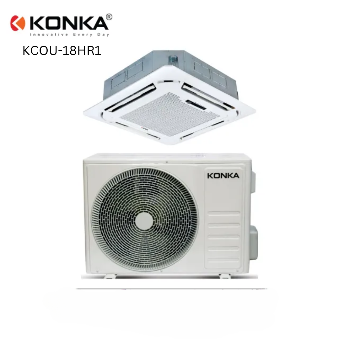 Konka 1.5 Ton Ceiling Cassette Air Conditioner (KCOU-18HR1)