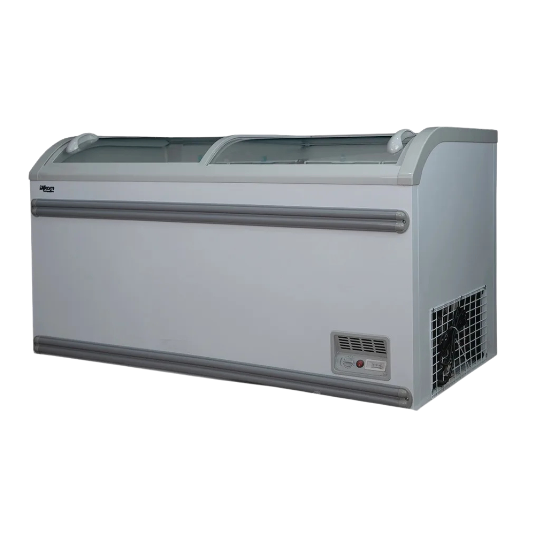 Dikom 600L Showcase Curved Glass Deep Freezer - TBG-DKMSF