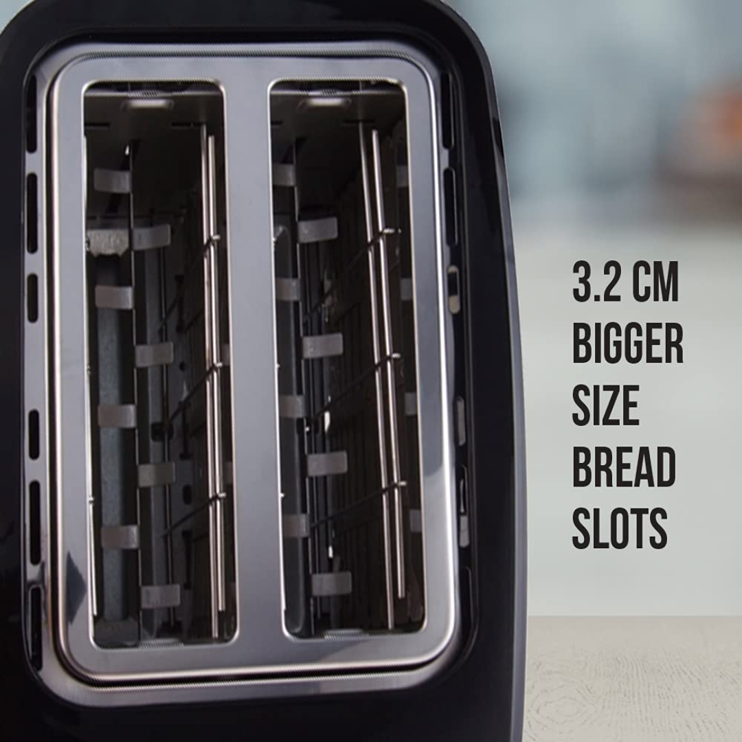 Havells Crisp Plus 750 Watts Pop up Toaster (Black) - GHCP