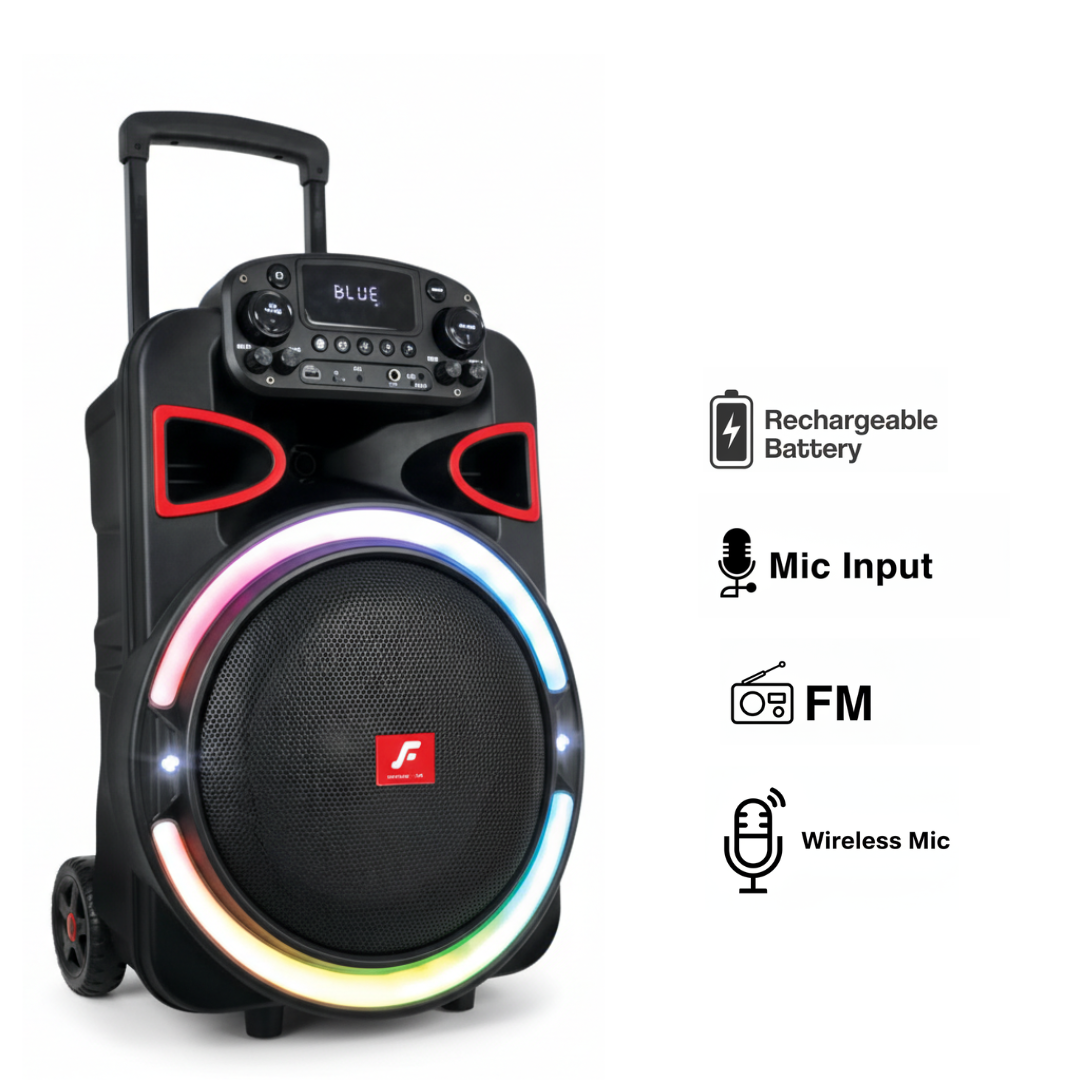 Yasuda Bluetooth Trolley Speaker With Mic - YS-10TF2
