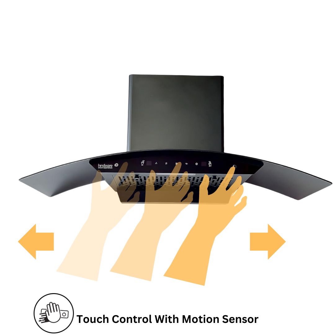 Hindware 90 cm Auto Clean Chimney - ADVENCIO BLK 90   