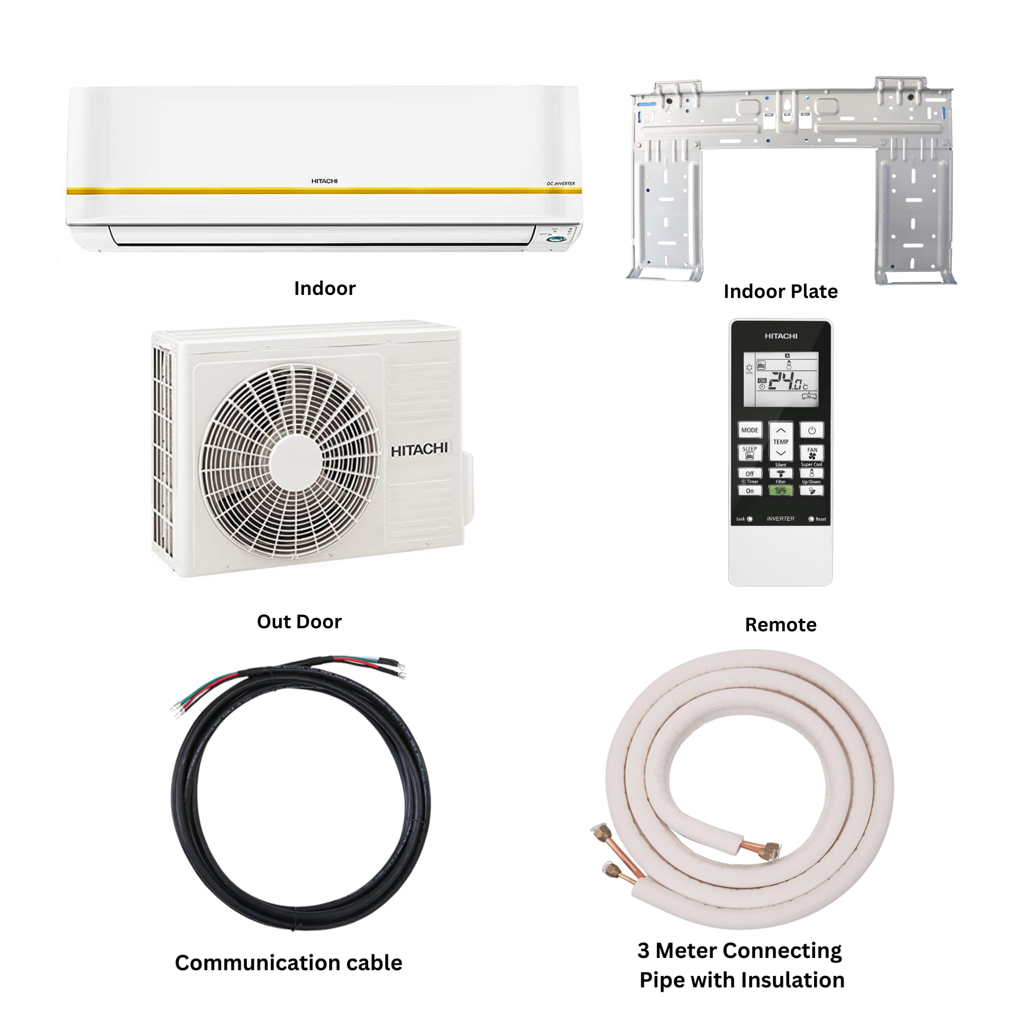 Hitachi 2.0 Ton Inverter Split Air Conditioner - KIYORA-RMRG422HFXO