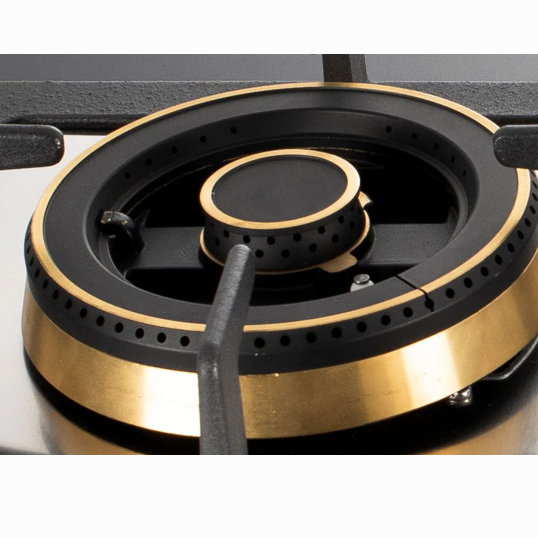 Glen 3 Burner Forged Brass Burner Cooktop - CT 1038 GT BB BL HF CP