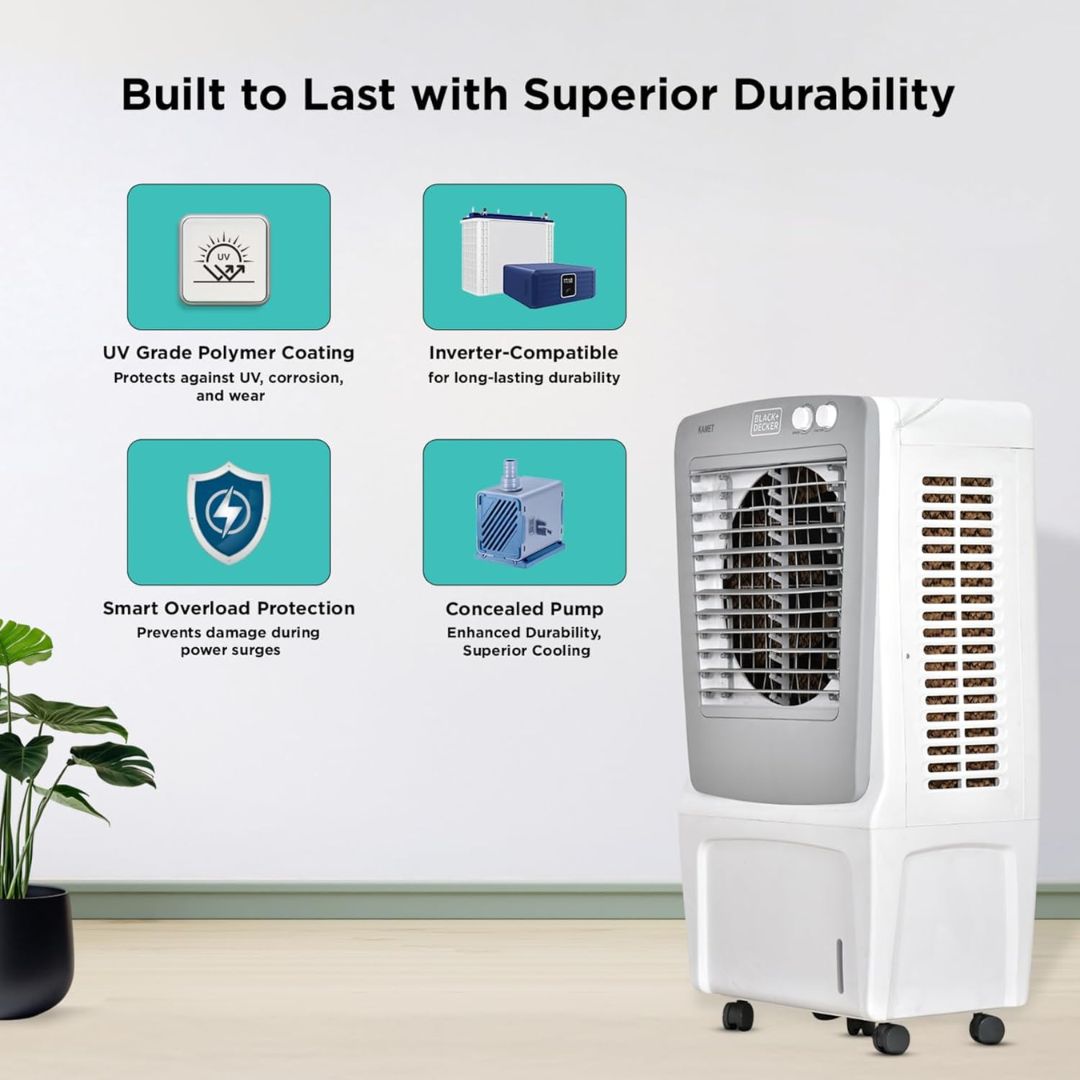 Black+Decker 65 L KAMET PLUS Dessert Air Cooler - 65LBXAC09065IN