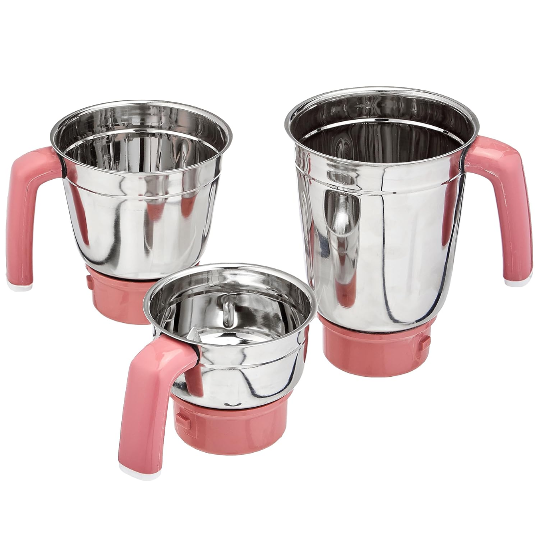 Prestige Plastic Stylo V2 750 Watt Mixer Grinder With 3 Jars (Red)