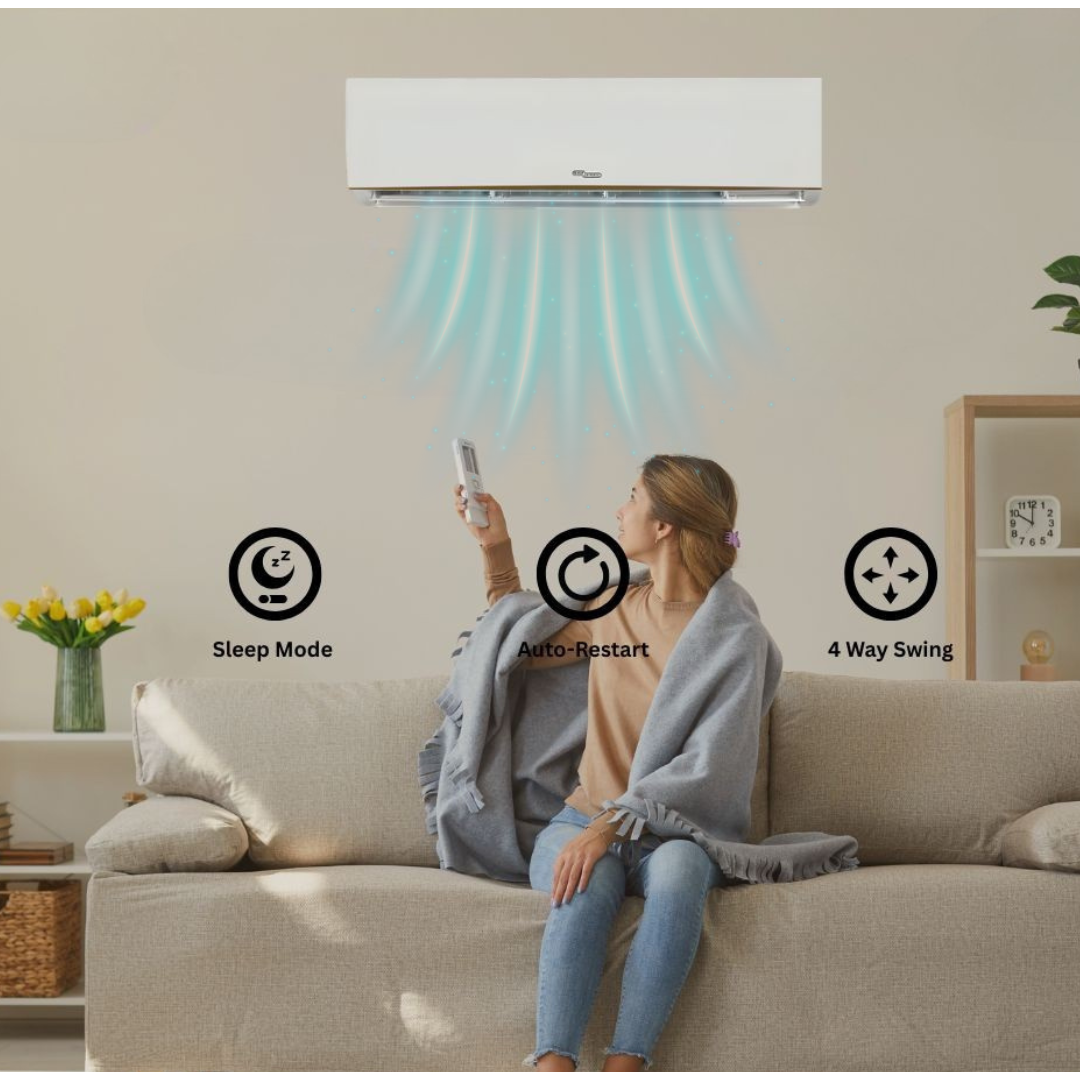 Super General 1.0 Ton Split Air Conditioner SGST1203R cooling system