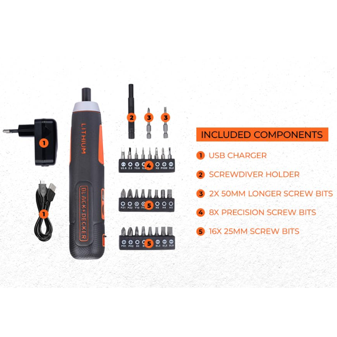 Black+Decker Cordless Smart Screwdriver