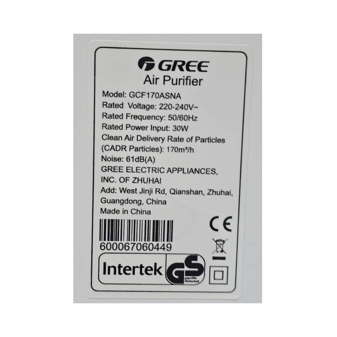 Gree Air Purifier Functions