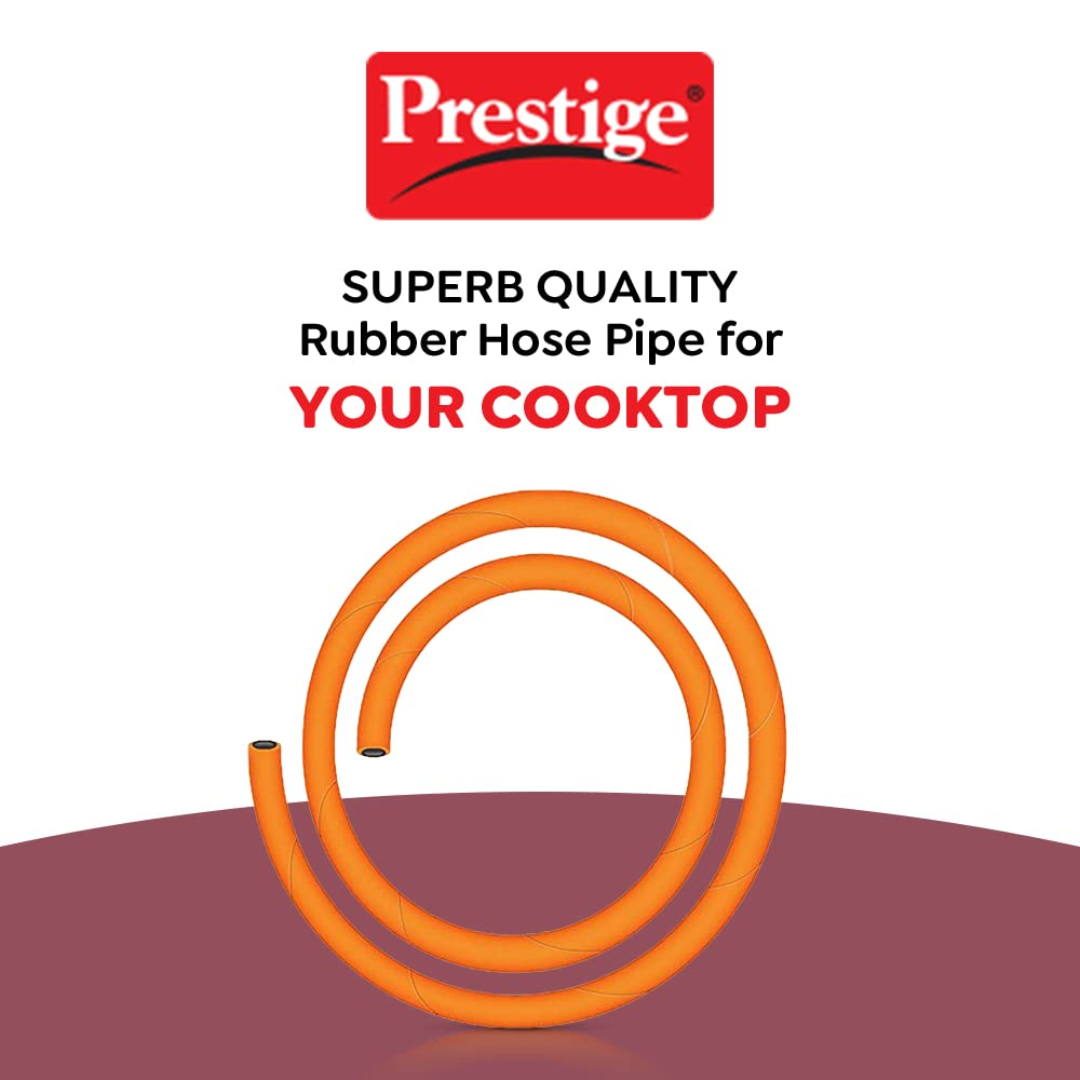 Prestige 1.5m LPG Rubber Hose Pipe with Reinforced Steel Wire
