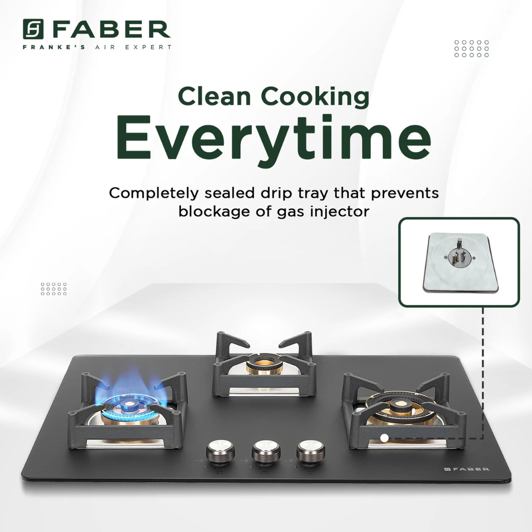 Faber 90 cm Gas Hob/Stove - HOB BELLA HT 903 BR AI FFD