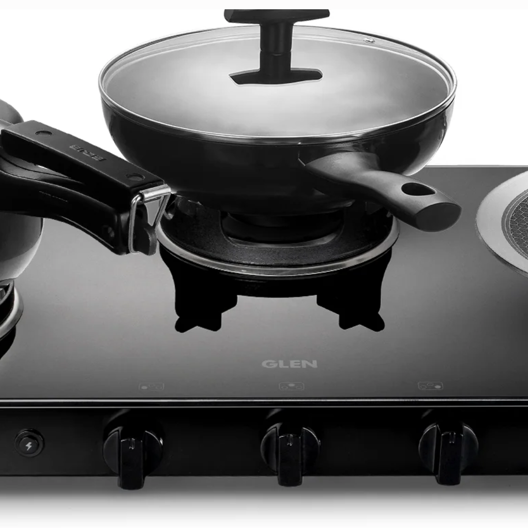 Glen 3 Burner Forged Brass Burner Cooktop - CT 1038 GT BB BL HF CP