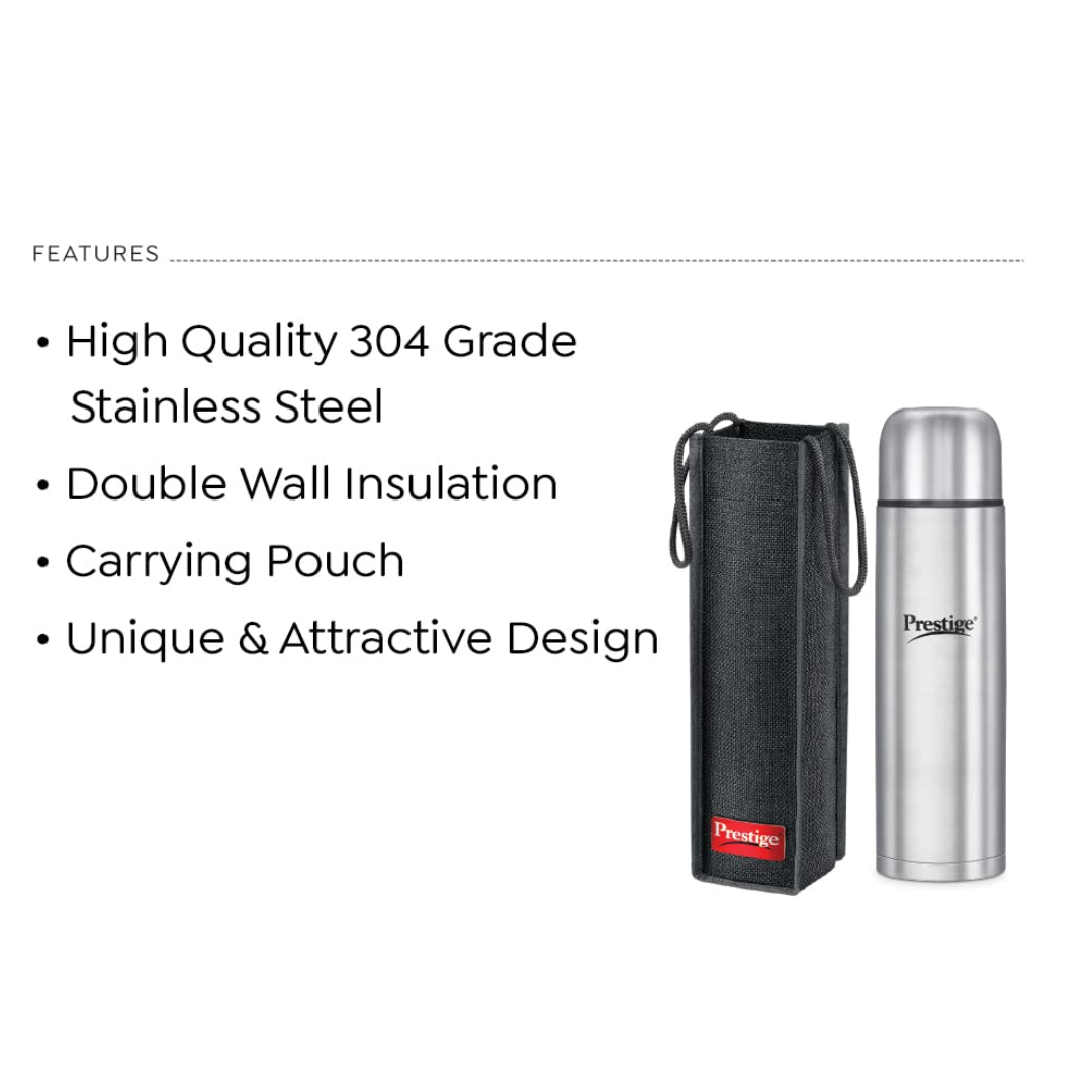 Prestige 1000 ml SS Steel Lid Lock with Bag - 99508 Thermopro Flask
