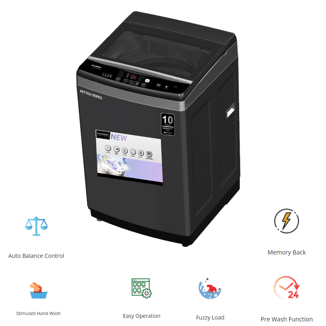 Hyundai 9 Kg Top Load Washing Machine - HYWM-TL90-IUM