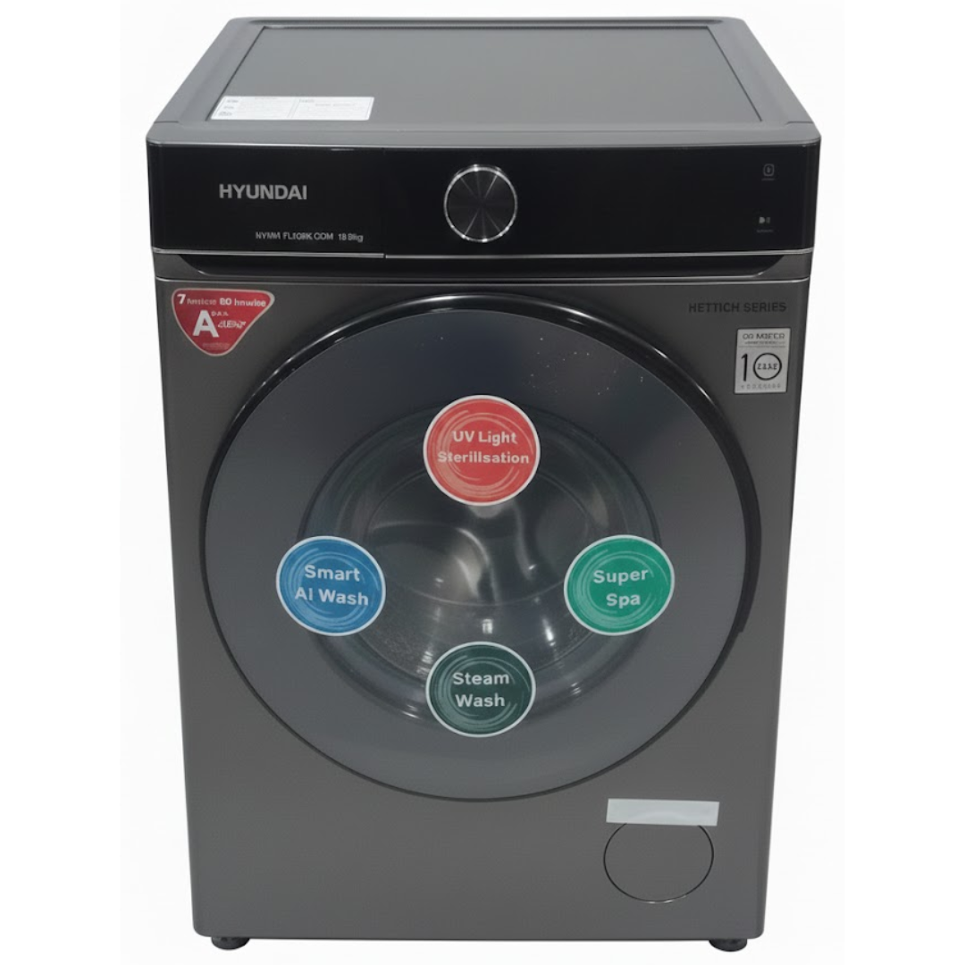 Hyundai 8.0 Kg Front Load Washing Machine - HYWM-FL08-BIM