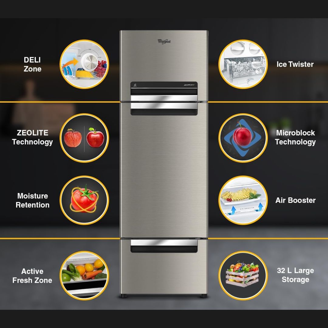 Whirlpool 185 Ltr. 73448 200 Single Door Refrigerator - 200 Genius CLS Plus 1S Titan Steel-Nep