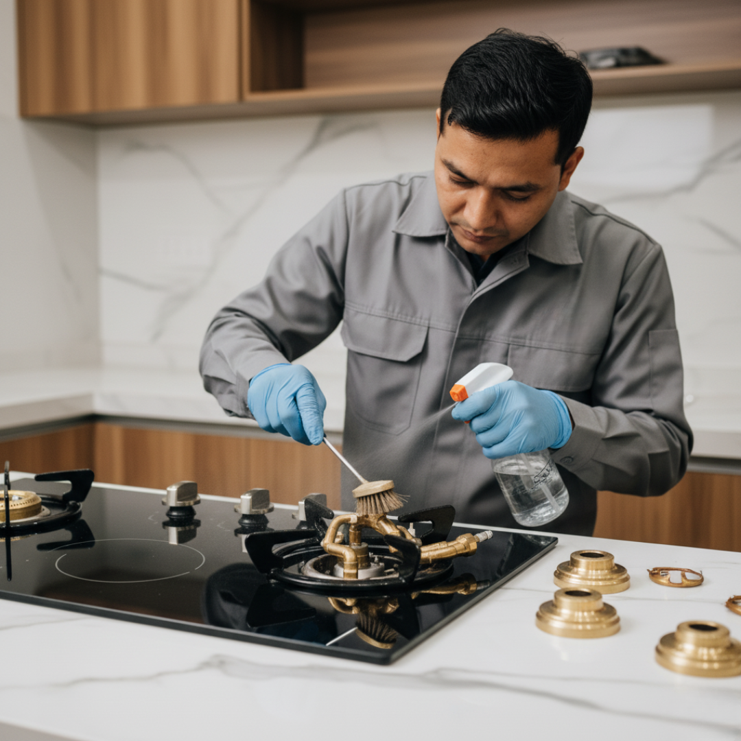 Professional gas hob deep cleaning Kathmandu