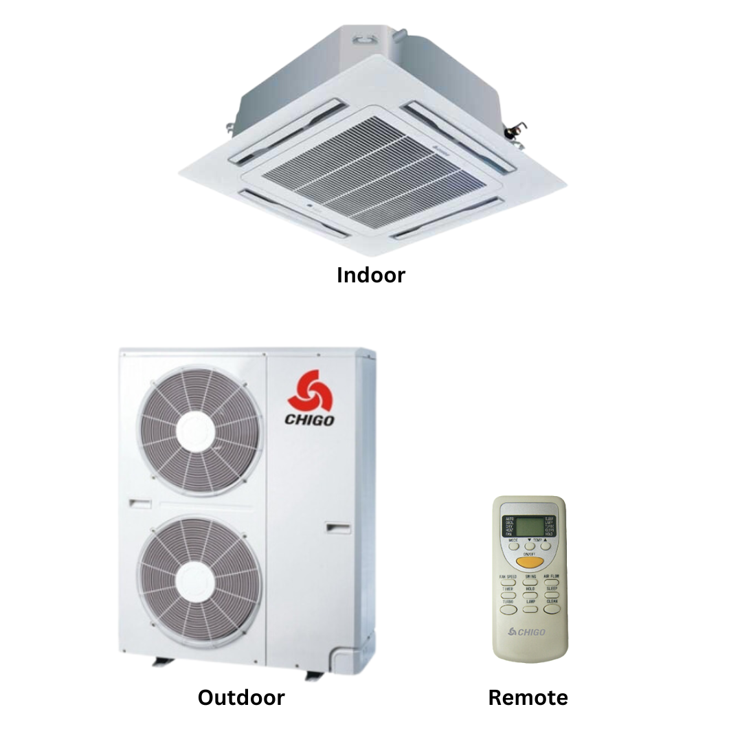 CHIGO 4.0 Ton Non-Inverter Ceiling Cassette Split Air Conditioner