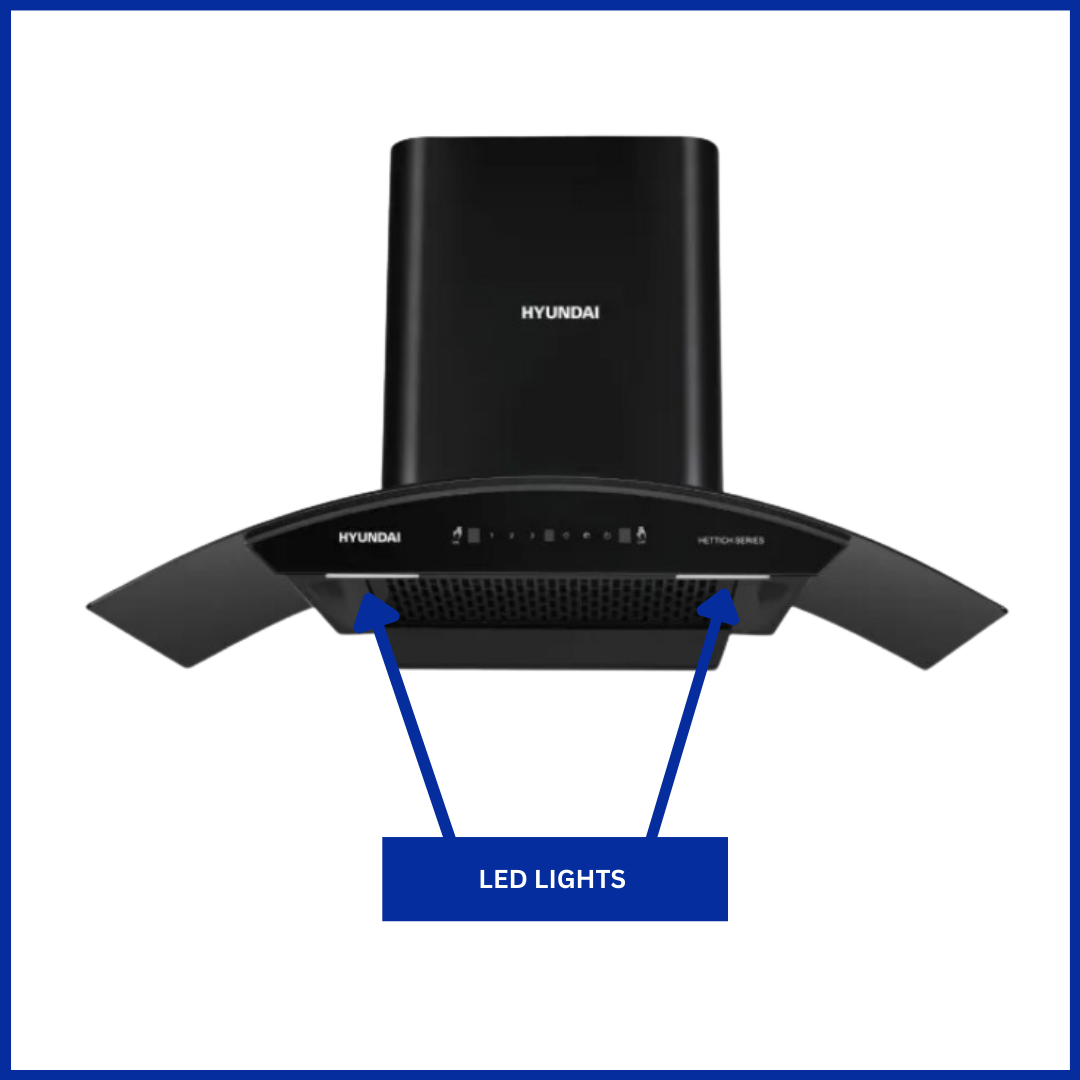 Hyundai 90 cm Curve Glass Chimney - HYRH-90SD-103CU
