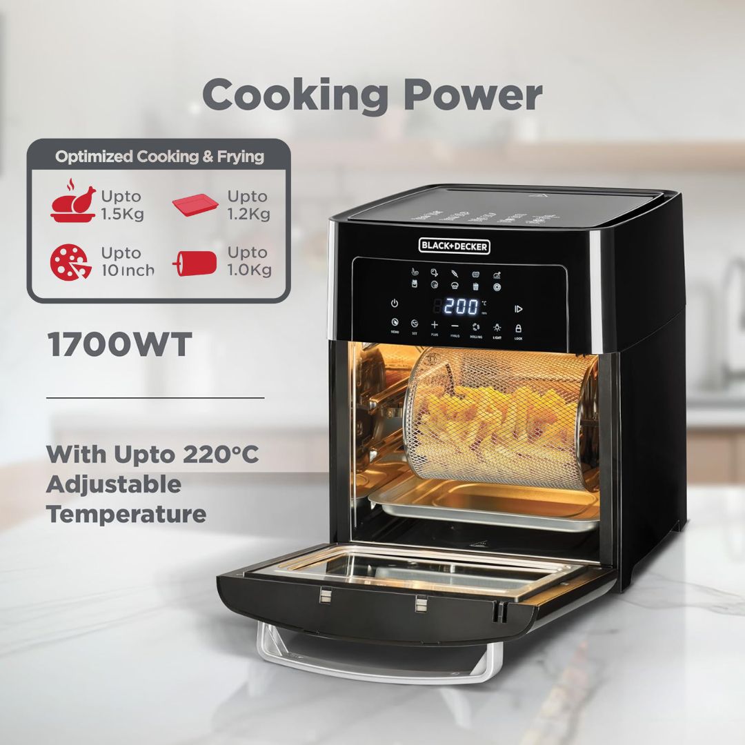 Black Decker 15 Ltr 1700W Air Fryer - AOF150-B5