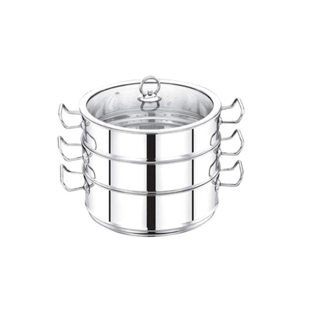 CG Food Steamer with Glass Lid 