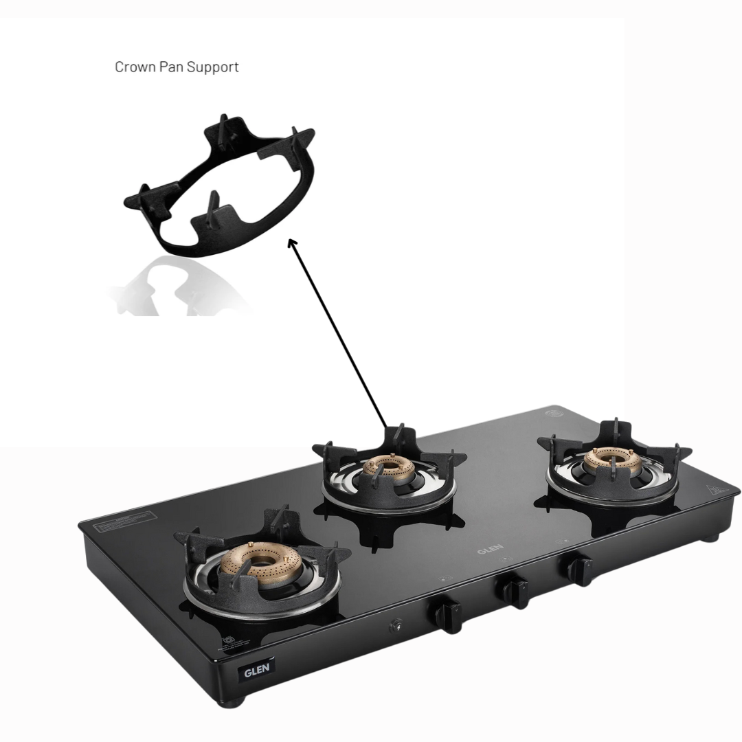Glen 3 Burner Forged Brass Burner Cooktop - CT 1038 GT BB BL HF CP