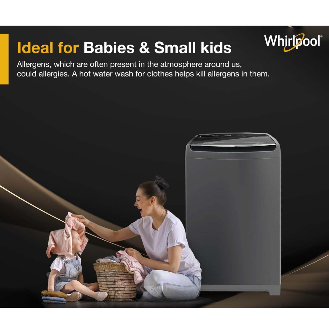 Whirlpool 8 Kg Automatic Top Load Washing Machine - STAINWASH PRO 8.0 GREY 10YRMW