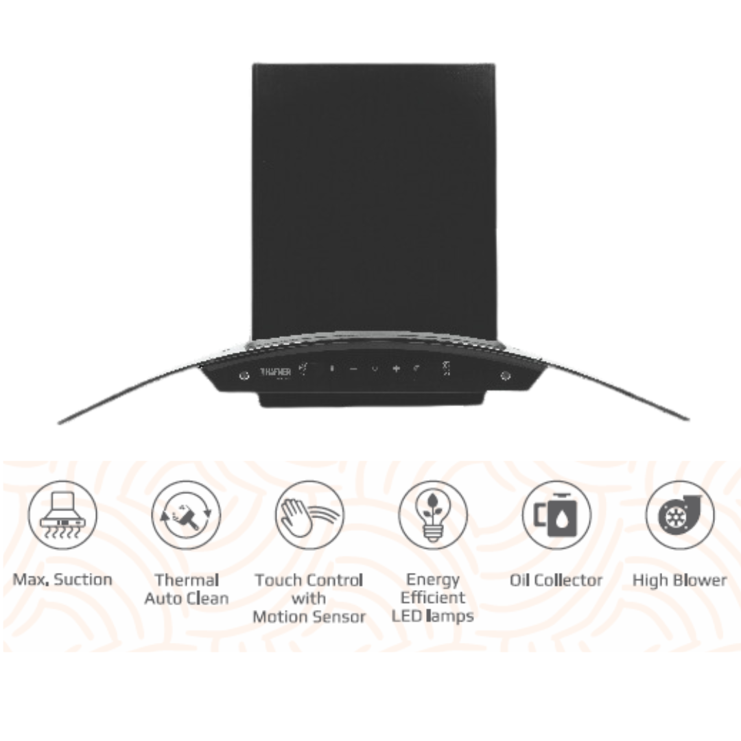 Hafner 90 cm Auto Clean Chimney - HOOD HEXA 90CM 
